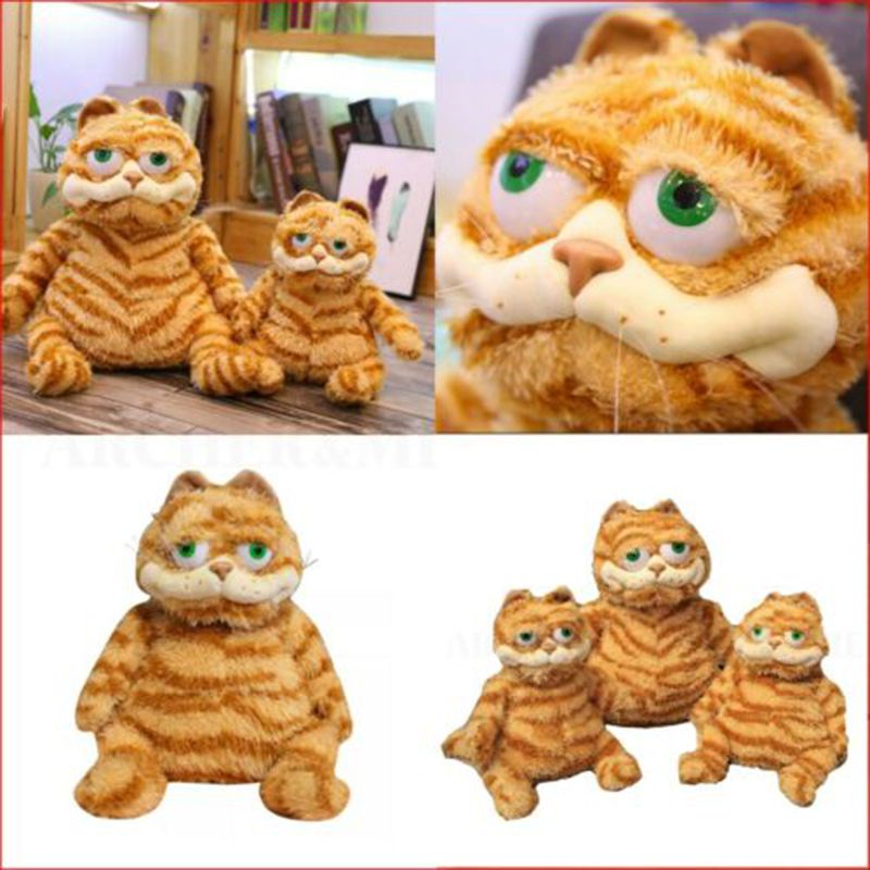 45cm Mainan Cartoon Garfield Plush Toy Fat Cat Soft Stuffed Animal Teddy Pillow Doll Boneka