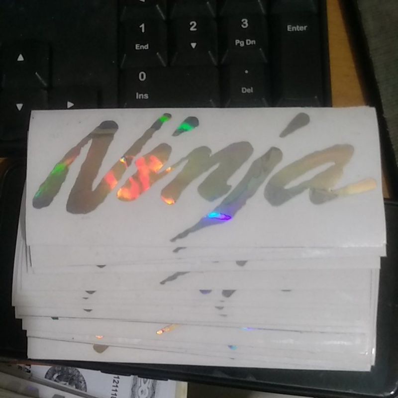 stiker cutting ninja hologram