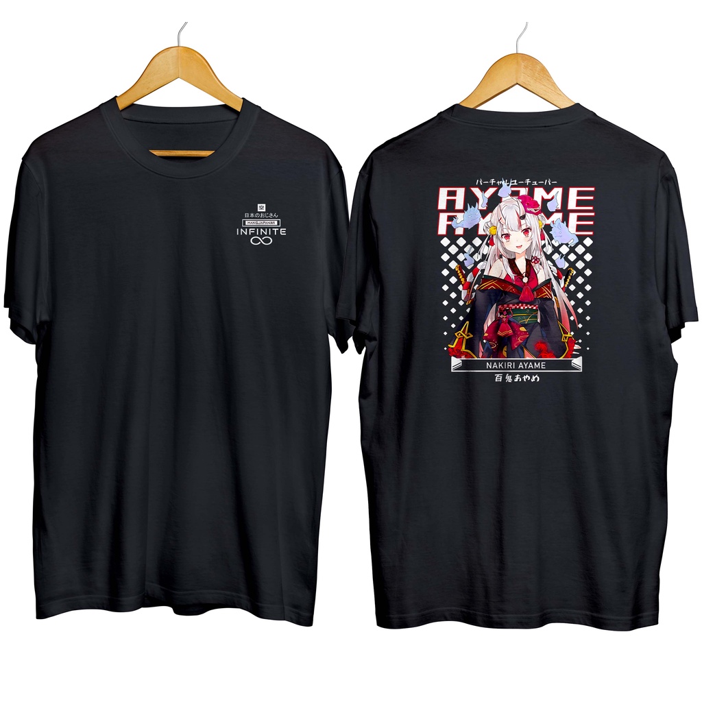 Kaos distro infinite anime vtuber NAKIRI AYAME - HOLOLIVE JP 100% combed 30s