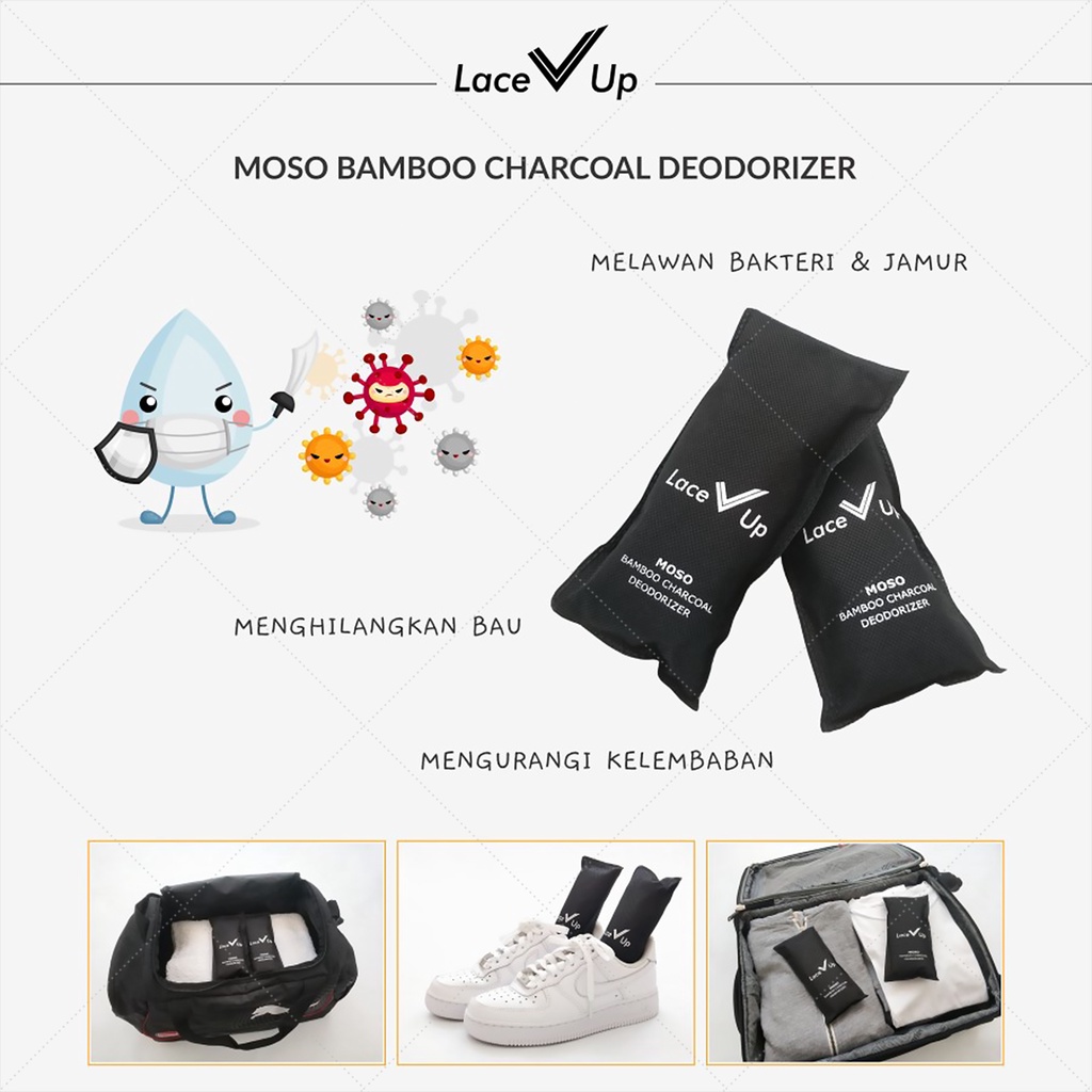 Moso Freshener Penghilang Bau Sepatu Tas (Bamboo Charcoal Deodorizer)