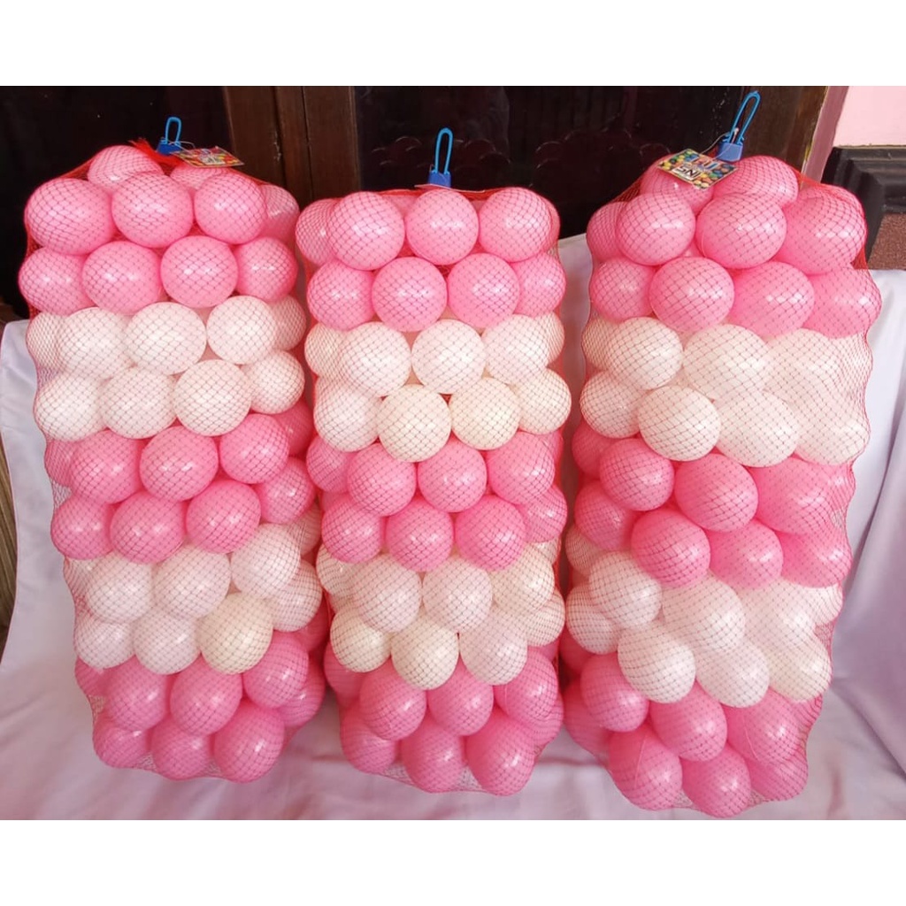 [Warna PUTIH & PINK]  Mandi Bola Anak Anak isi 200 Pcs