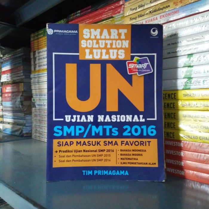 Buku SMART SOLUTION LULUS UN SMP MTs 2016 Primagama Grasindo #Bekas-0