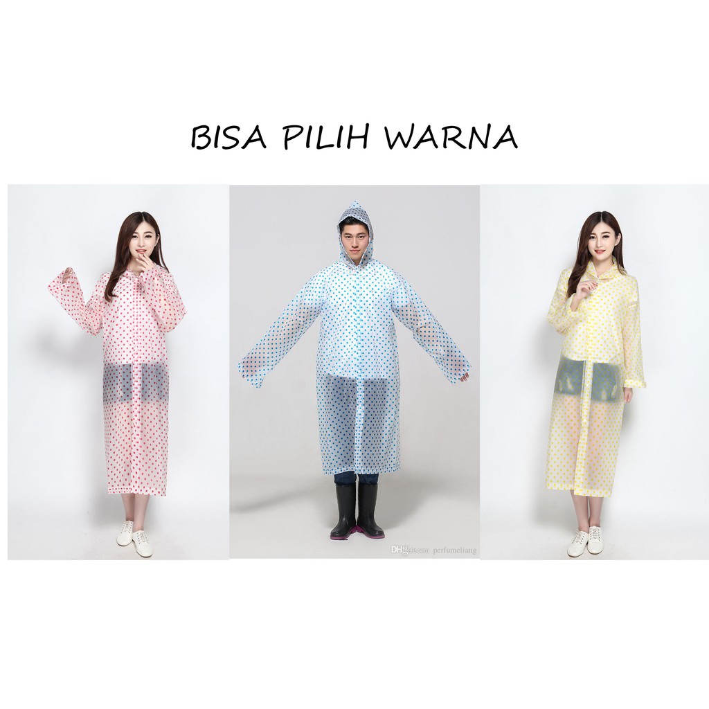 RA 05 Grade A Kualitas Bagus Jas Hujan Ponco Polkadot BEST QUALITY - Poncho Polka dot Raincoat