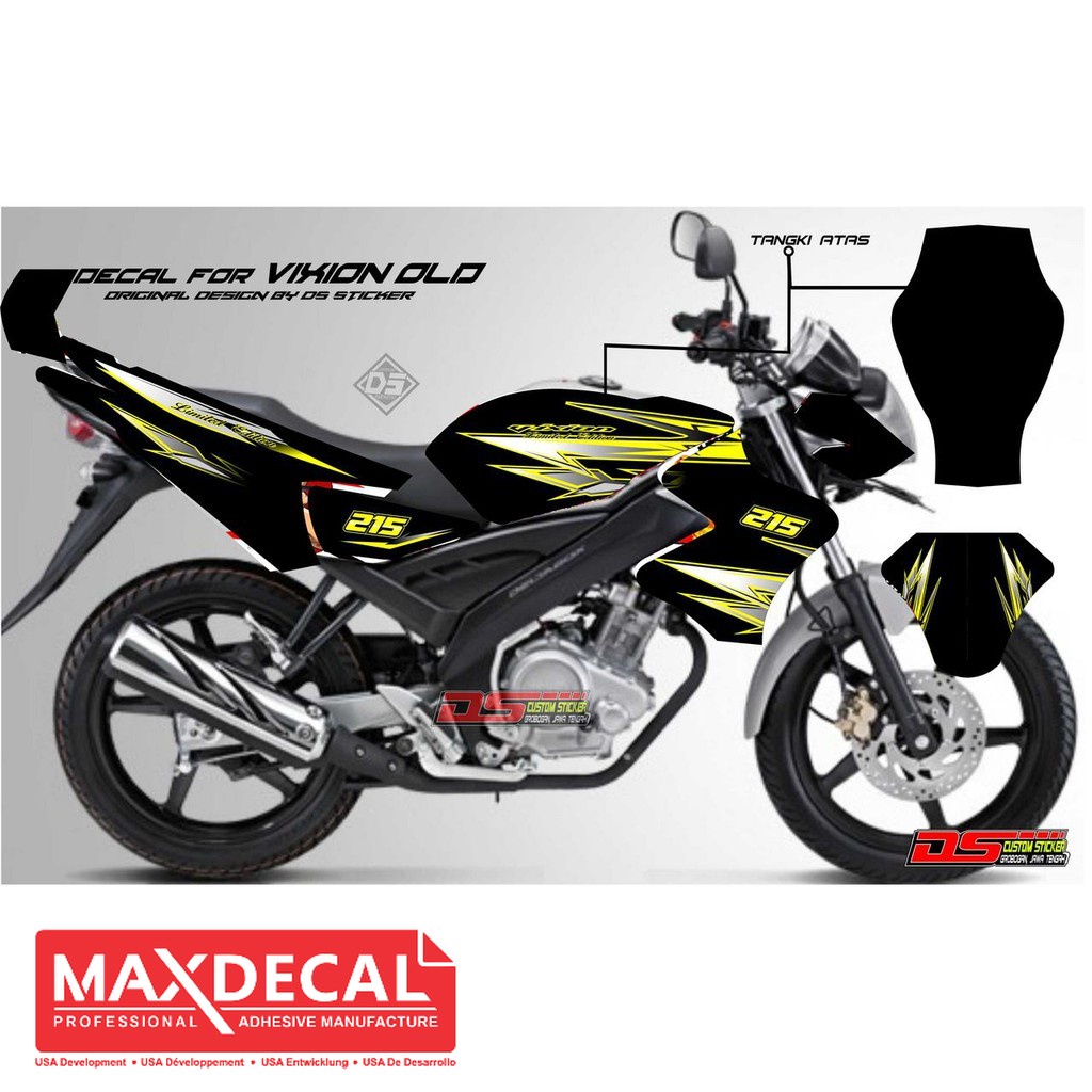 Jual Striping Decal Vixion OLD Garis Indonesia Shopee Indonesia