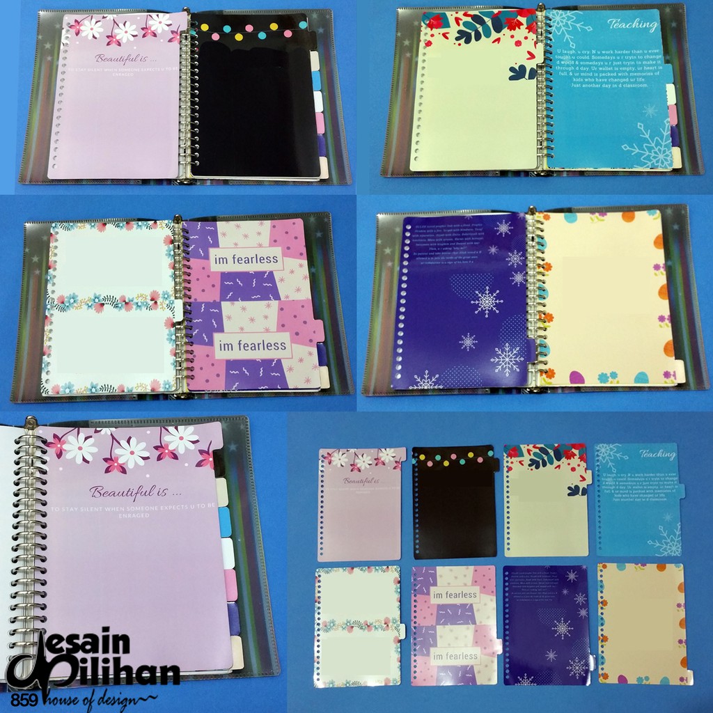 

Pembatas Beautiful Mix Pattern Binder 2 Ring, 6 Ring, 20 Ring, 26 Ring 1 set 8 lembar Glossy Murah