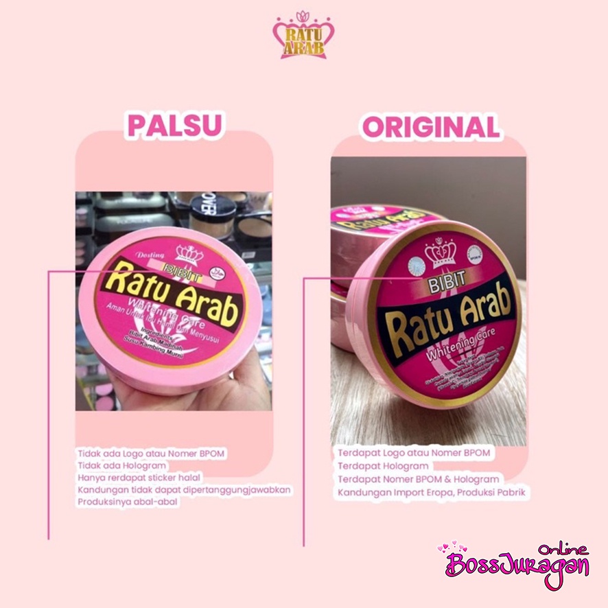 (BOSS) Original Bibit Ratu Arab/ Lotion Pemutih Kulit Ampuh Sudah Bpom