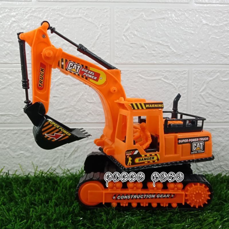 Mainan Beko Bego (Backhoe) / Excavator & Truk Dump Pasir / Truk Molen / Truk Tangki Bensin (Kecil)