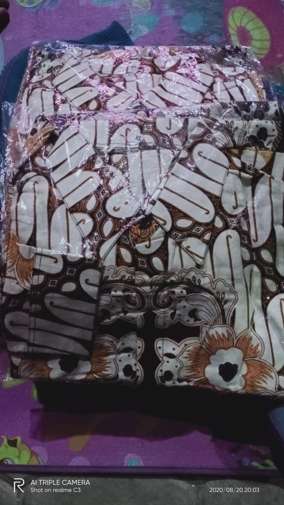 Batik Couple Keluarga Sania Ruffle Ori Ndoro Jowi Dnt Motif Seno Putih Terbaru High Quality