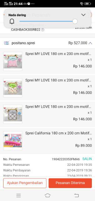 Sprei My Love King 180 Cm X 200 Cm Corak Botanic