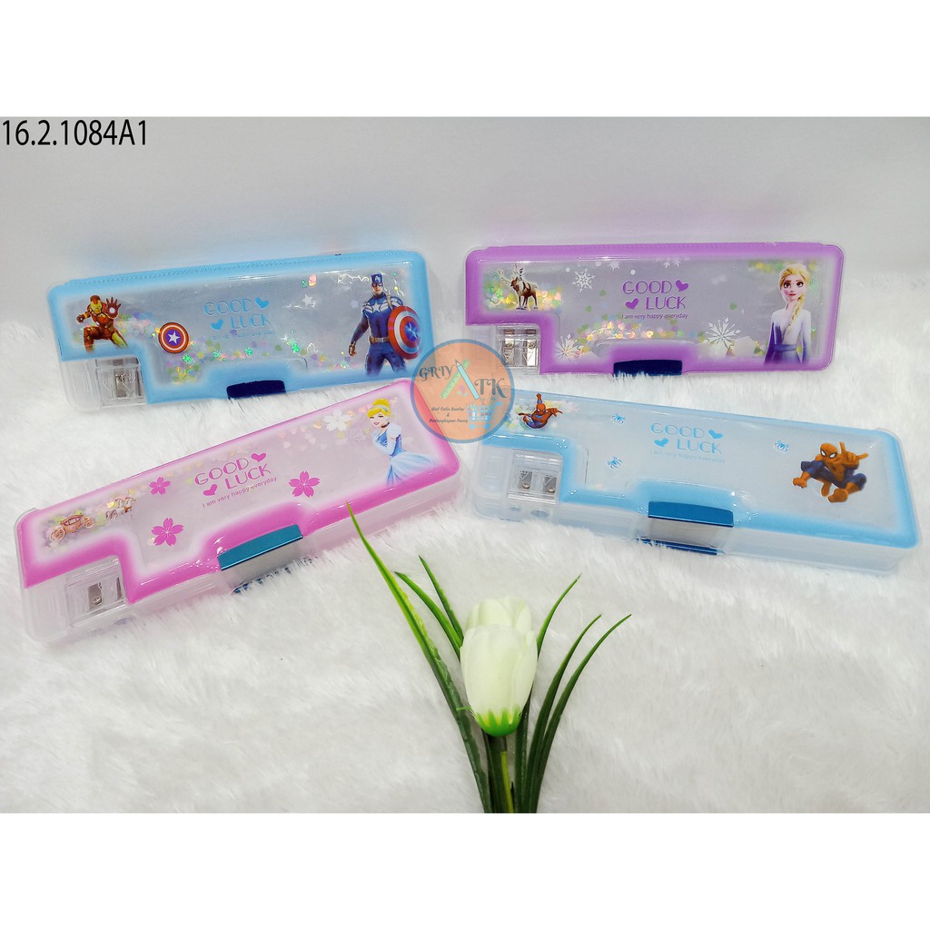 

TEPAK PENSIL TEMPAT ATK PENCILCASE Magnit ANAK Type C6609 Karakter + RAUTAN