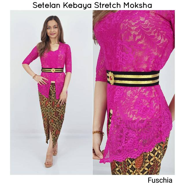 Setelan Kebaya Bali strech | paket kebaya murah strech Moksa