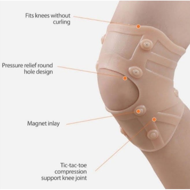 Knee Pad Magnet - Pelindung Lutut Dengkul Silikon Magnetic Terapi