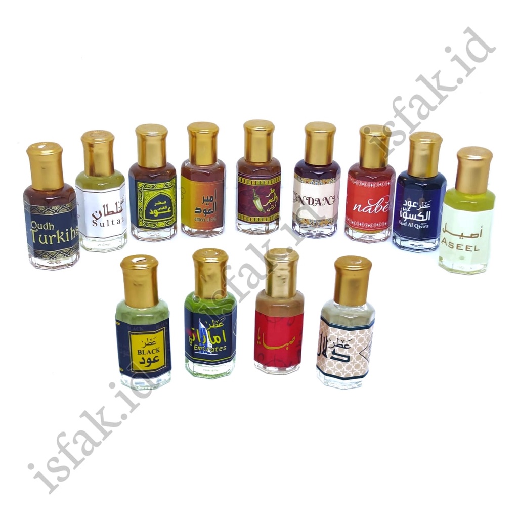 ALL VARIAN Minyak Wangi Roll On Parfume Aroma Khas Timur Tengah Parfum AMR 12ML Perfum Alkhanjar Kiswah Sabaya Black Oud Ameer Al Oud Sultan Nabeel Misik Turki Cendana Dallal