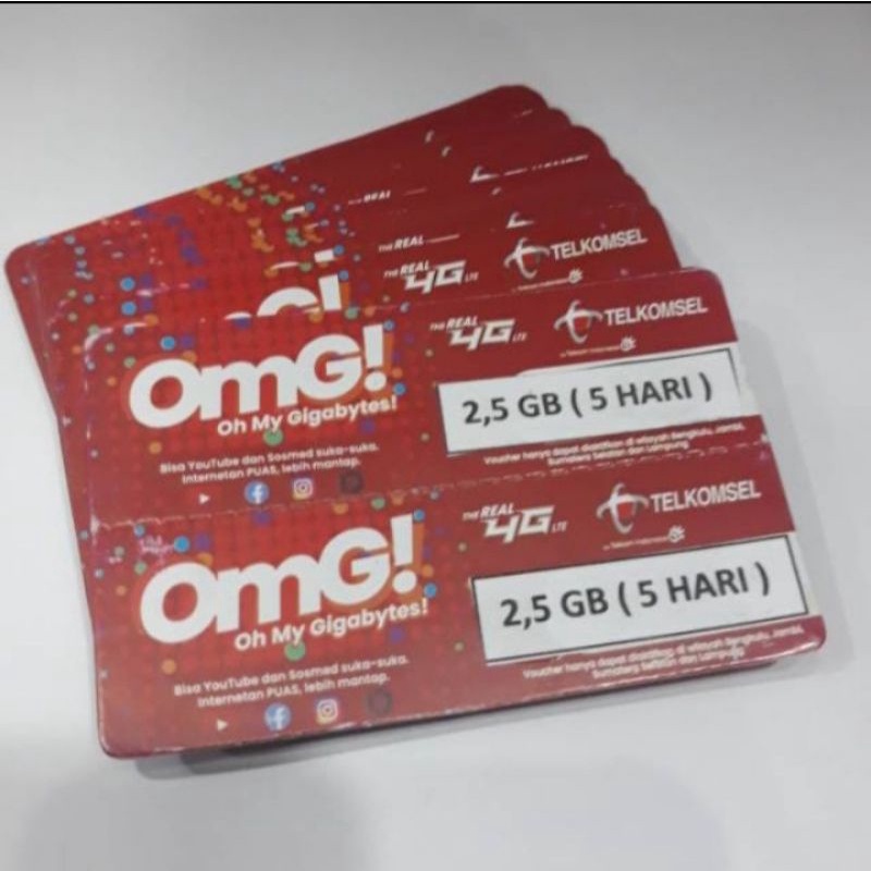 Voucher Data Telkomsel 2,5Gb 5hari