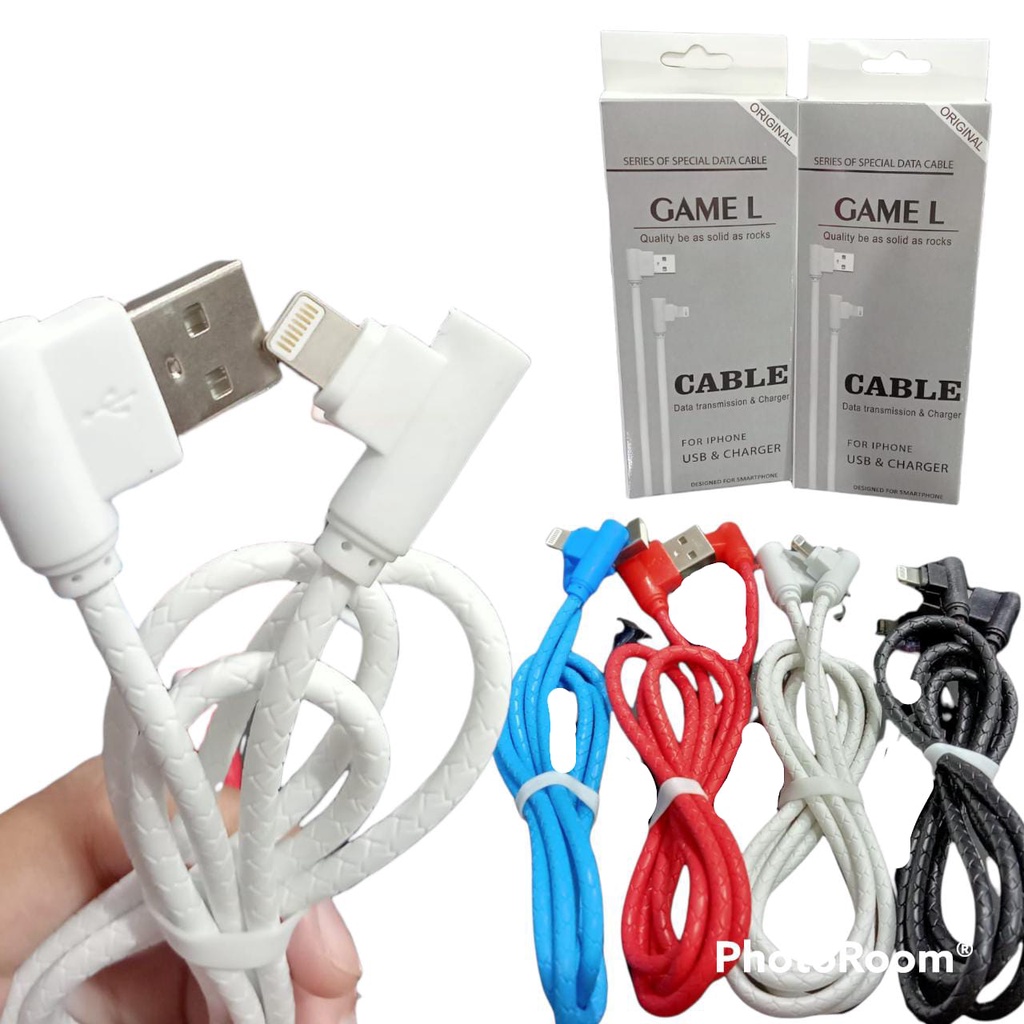 Kabel Data iPhone 6 Kabel TYPE L 2.4A FAST CHARGING Kabel Charger Lightning iOs Data Cable Gamer