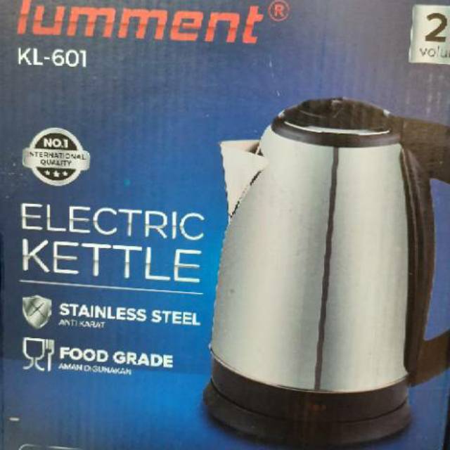 TEKO LISTRIK STAINLESS 2 LITER TEBAL OTOMATIS OFF 2L HEMAT LISTRIK KETTLE ELECTRIC KETEL