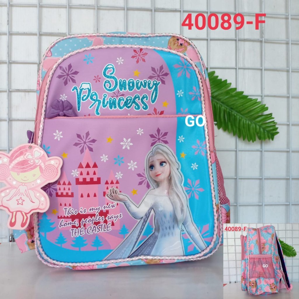 gos TAS RANSEL ALTO ANAK Karakter Snowy Princess FROZEN Tas Sekolah Anak Perempuan