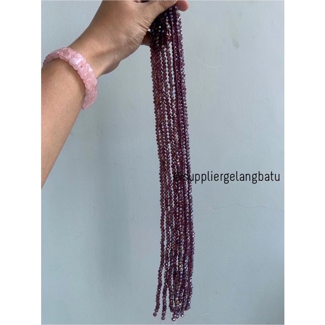 Crystal Ceko 4mm WINE PURPLE quartz UNGU TUA KUARSA kuarsa kristal