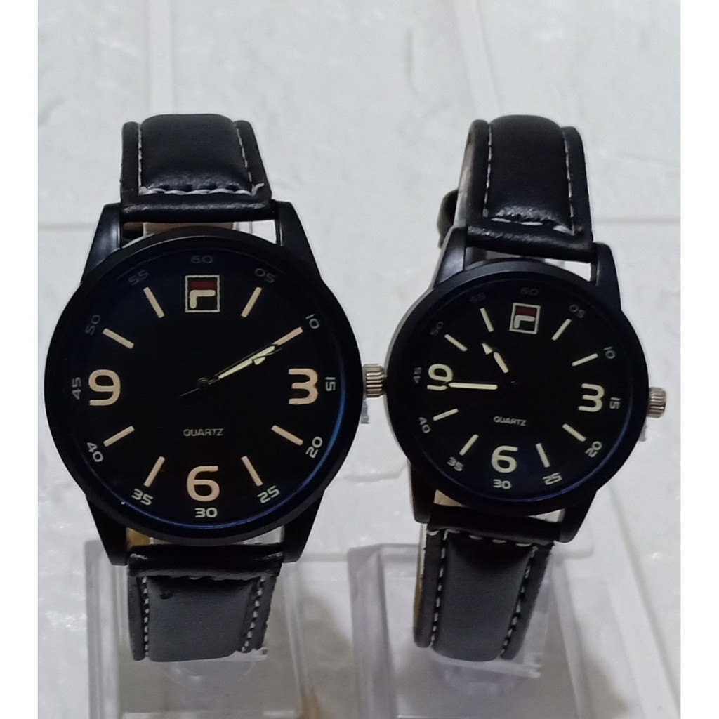 Jam Tangan Casual Couple/Pria/Wanita Kasual Polos Strap Kulit FL-14