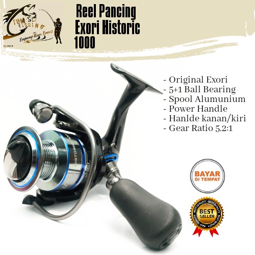 Reel Pancing Exori Historic 1000 (5+1Bearing) Power Handle Murah