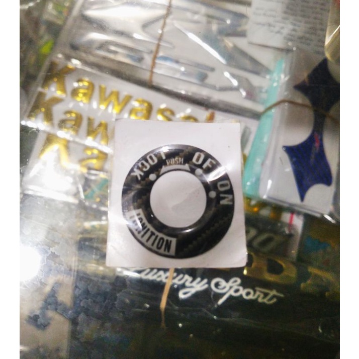 sticker timbul kunci ninja 250 karbu dan ninja 250 fi lama / emblem kunci kawasaki ninja 250