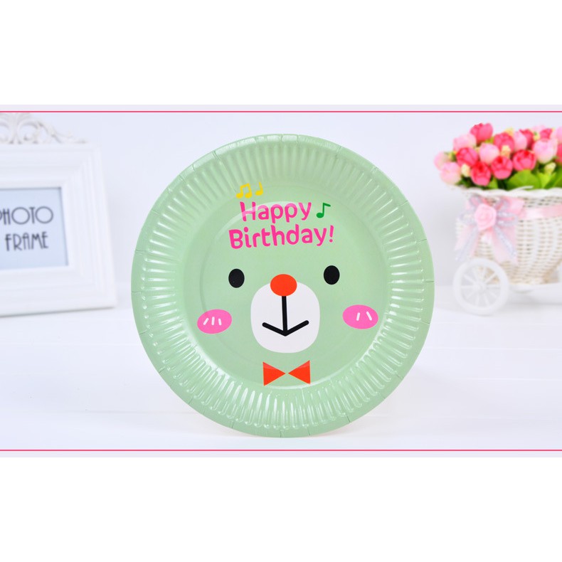 1 PAKET ISI 6 PCS Piring pesta ulangtahun party birthday tray party tableware (4F5) hpa042