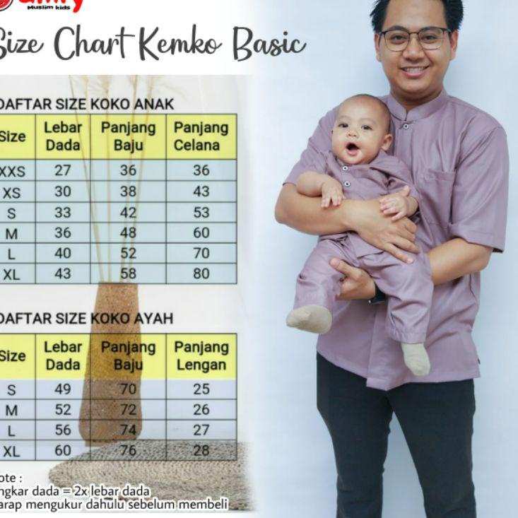 ♕ Baju Koko couple Ayah anak, Kemko couple, kemeja koko bayi ✥