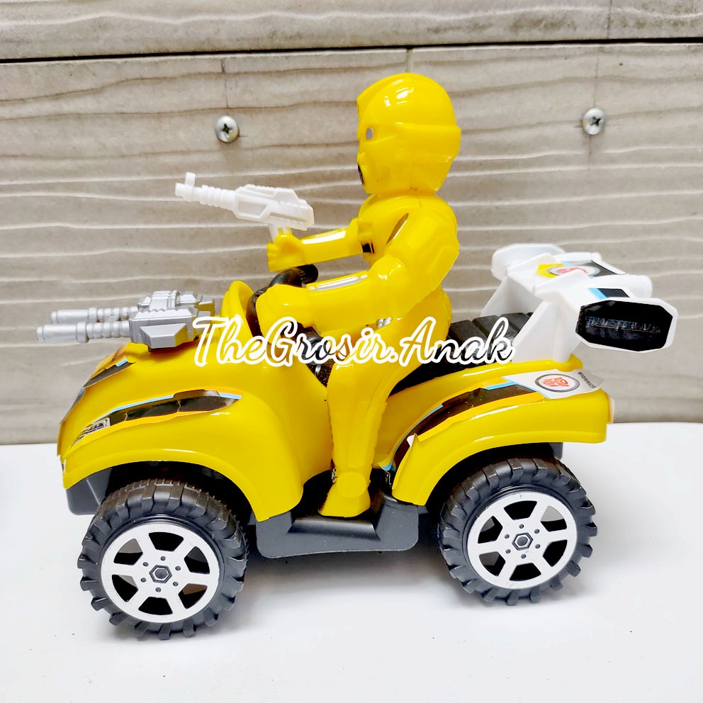 4 Wheels Robot Motorcycle Mainan Sepeda Motor ATV Transformers Bumblebee Optimus Prime