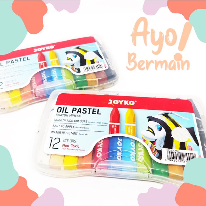 

JOYKO CRAYON Oil Pastel TI-CP-12CHC / Krayon / 12 Warna
