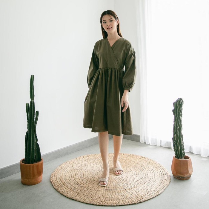 Baju tunik wanita terbaru Tunik remaja ala korea / Baju atasan wanita midi dress rayon Gamis Muslima