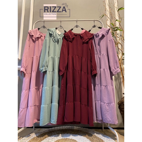 Midi dress crinkle 1657 /midi dress busui/crinkle dress/ Rizzacollection