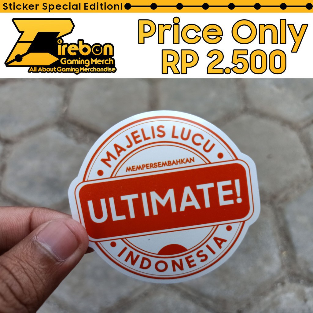 

(PROMO) Sticker Stiker Majelis Lucu Indonesia Label Ultimate -Hyna Sticker