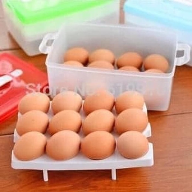 Box telur 2 susun isi 24 ps egg box kotak penyimpanan telur