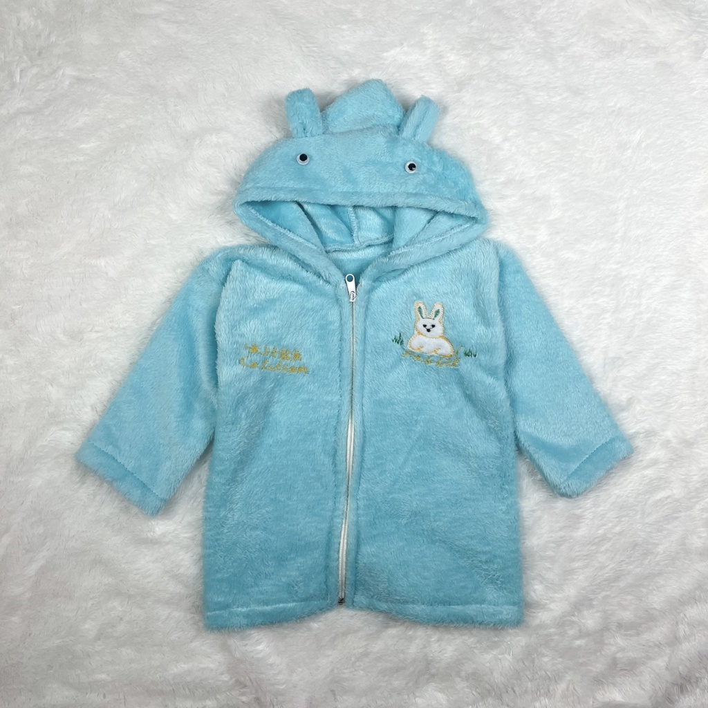 Jaket Bayi bulu sleting lembut nyaman berkualitas-2