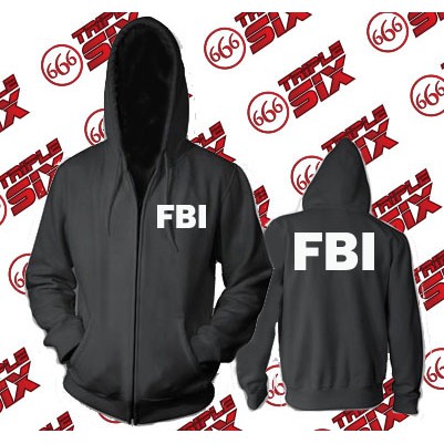 Jaket Hoodie Zipper Premium FBI keren