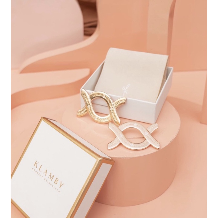 Preloved Monogram Brooch Wearing Klamby Rosegold