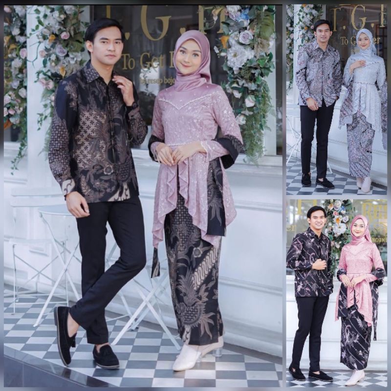 Jual Batik Express - Kebaya Batik Couple Diandra Sarimbit Couple Modern ...