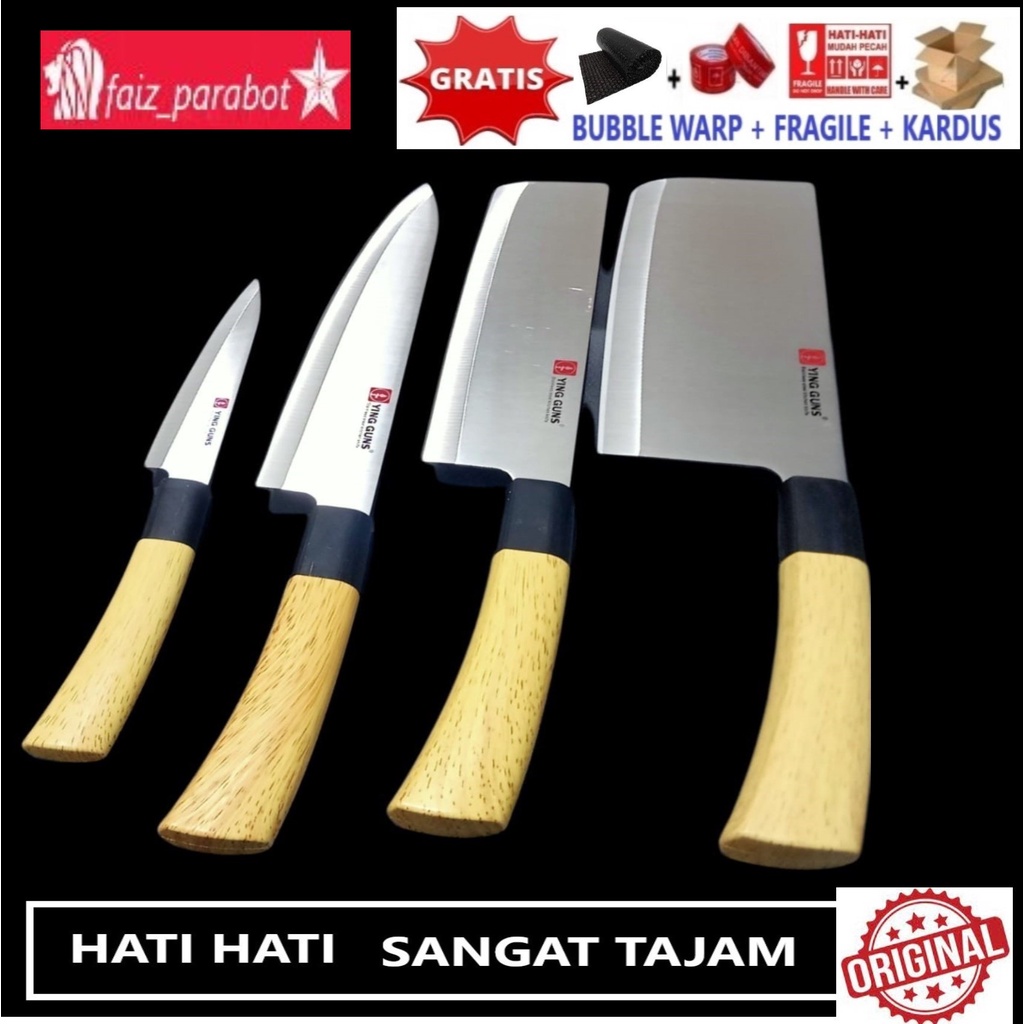 Pisau Merk Ying Guns / Pisau Dapur Daging Tajam / Pisau Serbaguna