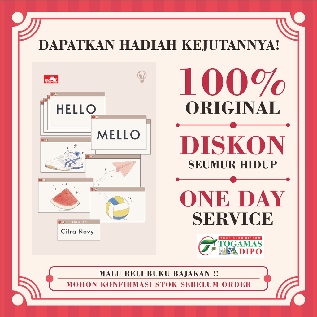 READY STOCK SIAP KIRIM NOVEL LIT: HELLO MELLO - CITRA NOVY