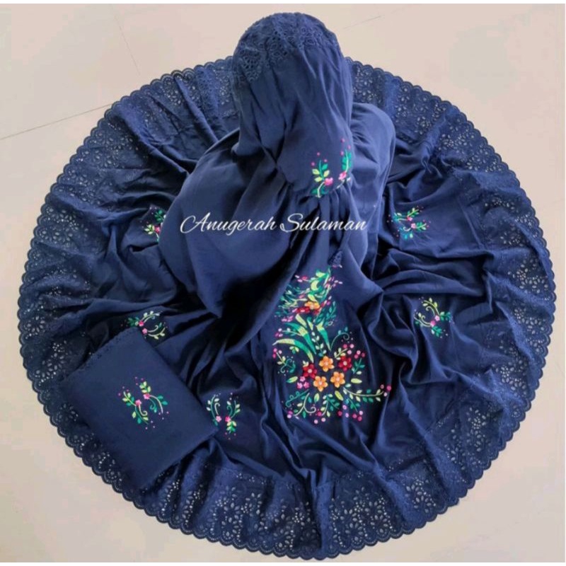 Mukena Khadijah Sulaman Bahan Katun Mikro khas Bukittinggi / Padang