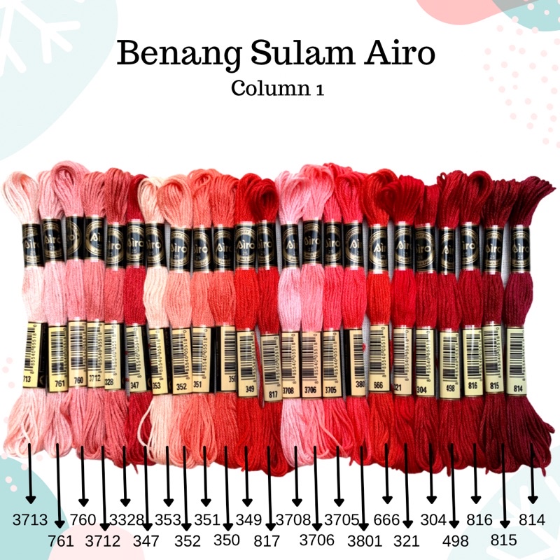 AIRO - Benang Sulam Airo (mirip DMC) Column 1