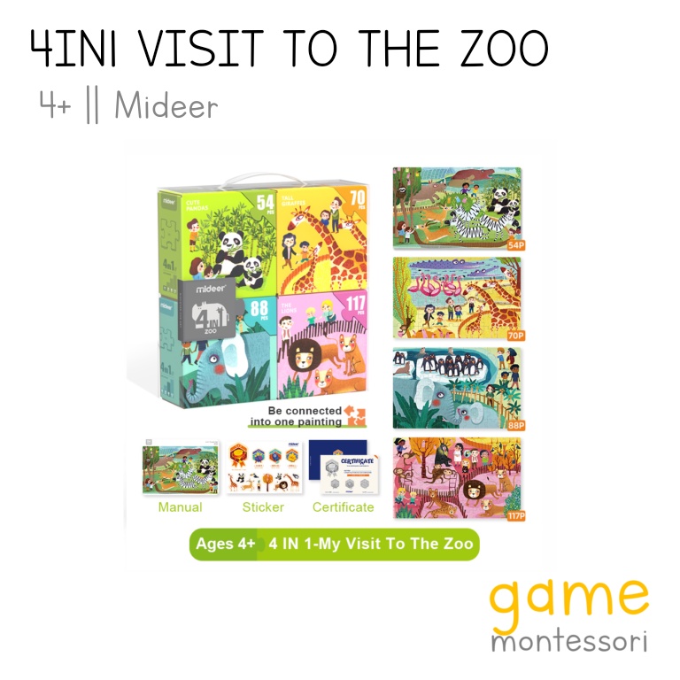 

Mideer 4in1 Puzzle - Seasons, City, Zoo, Museum
