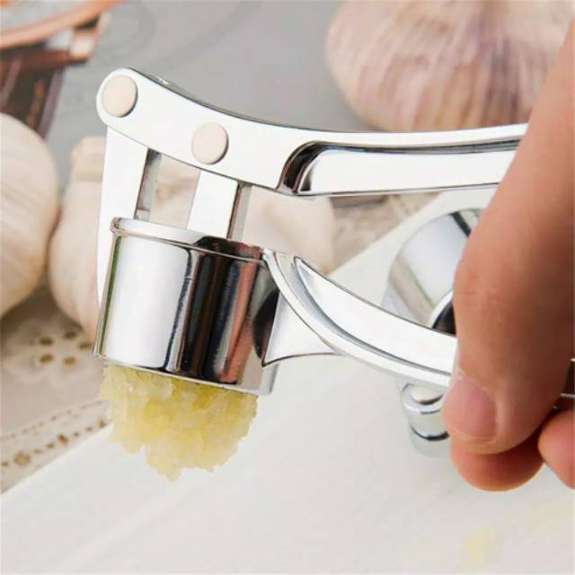 ALAT PENGHANCUR PENGHALUS PENCACAH BAWANG PUTIH JAHE KUNYIT GARLIC PRESS STAINLESS STEEL