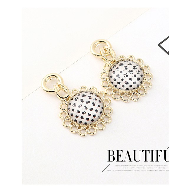 LRC Anting Tusuk Fashion Golden Sunflower-plated Real Gold S925 Silver Pin Earrings Y63061