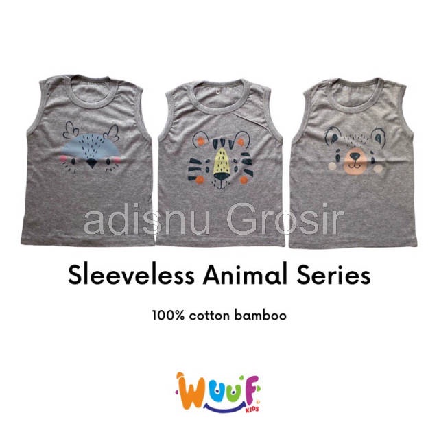 Kaos Kutung Bayi Anak SLEEVELESS BABY KIDS WUUF KIDS