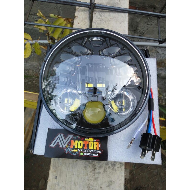 HADLAMP LAMPU DEPAN DAYMAKER 5.75 INCH 16LED ORIGINAL DOT SAE