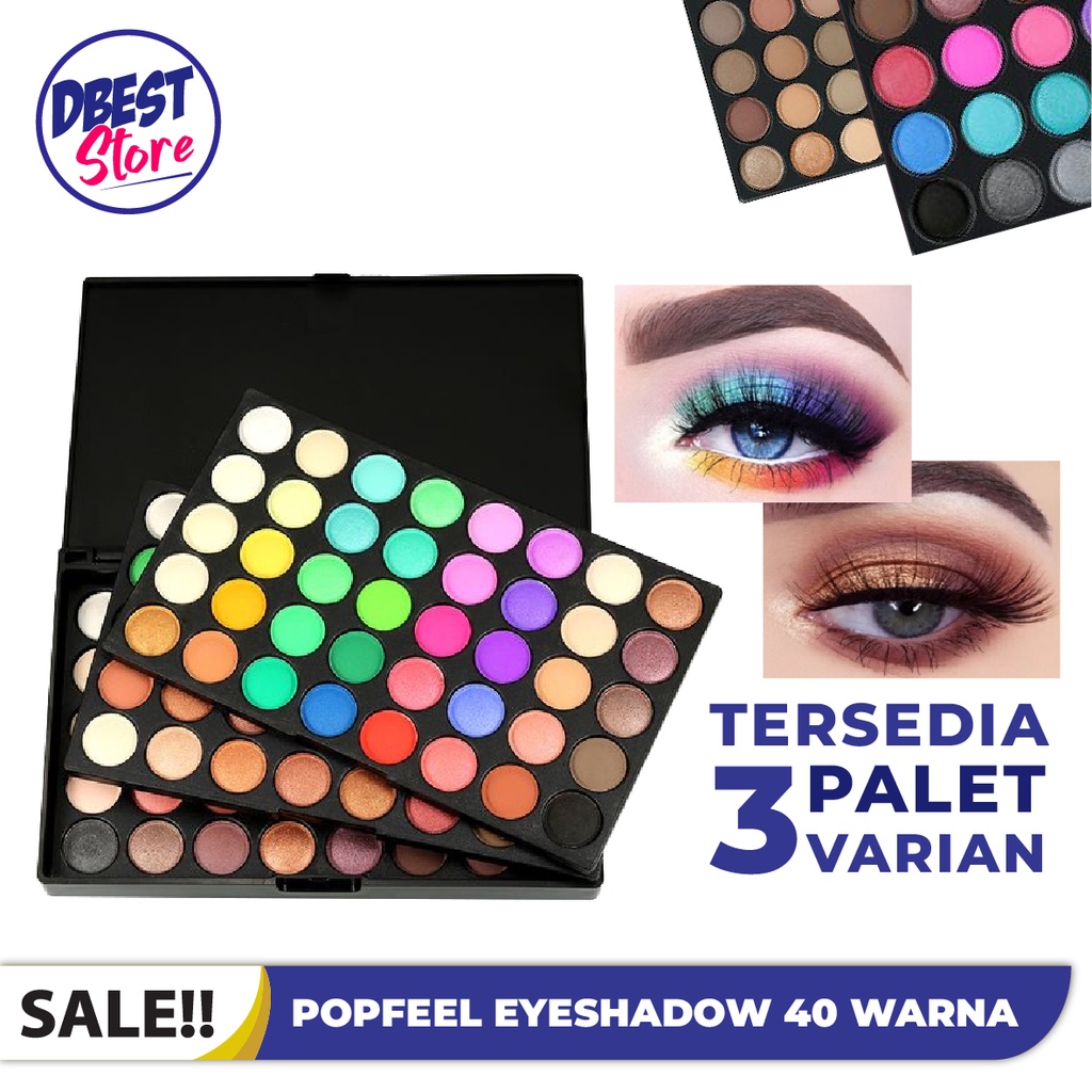 POPFEEL Eyeshadow Matte Shimmer 40 Warna