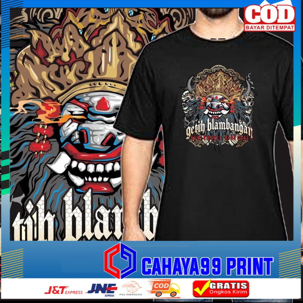 Kaos Catton Combed 30s Jaranan Buto Banyuwangi Pria Wanita Supersoft