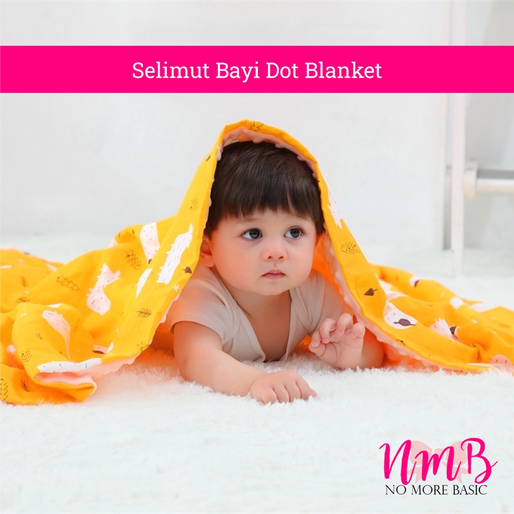 Selimut Bayi Karakter Lembut Karakter Baby Dot Blanket Newborn Animal Character