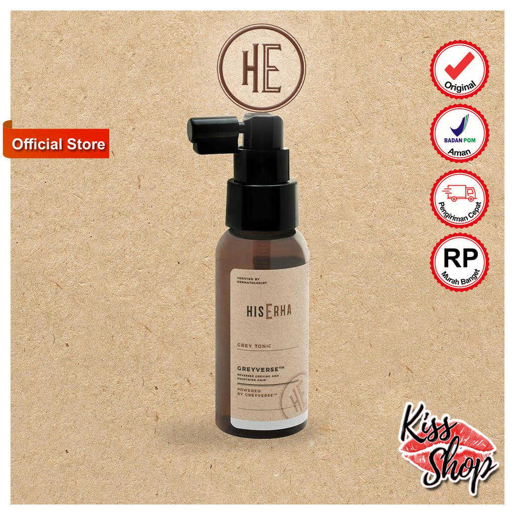 HIS ERHA Grey Tonic 60ML - Tonik Rambut Anti Uban